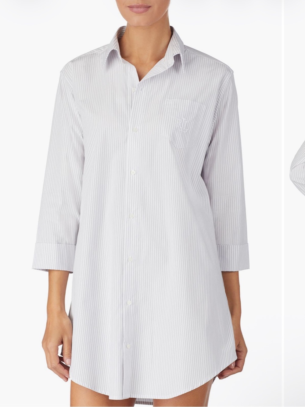 LAUREN RALPH LAUREN COTTON POPLIN SLEEP SHIRT